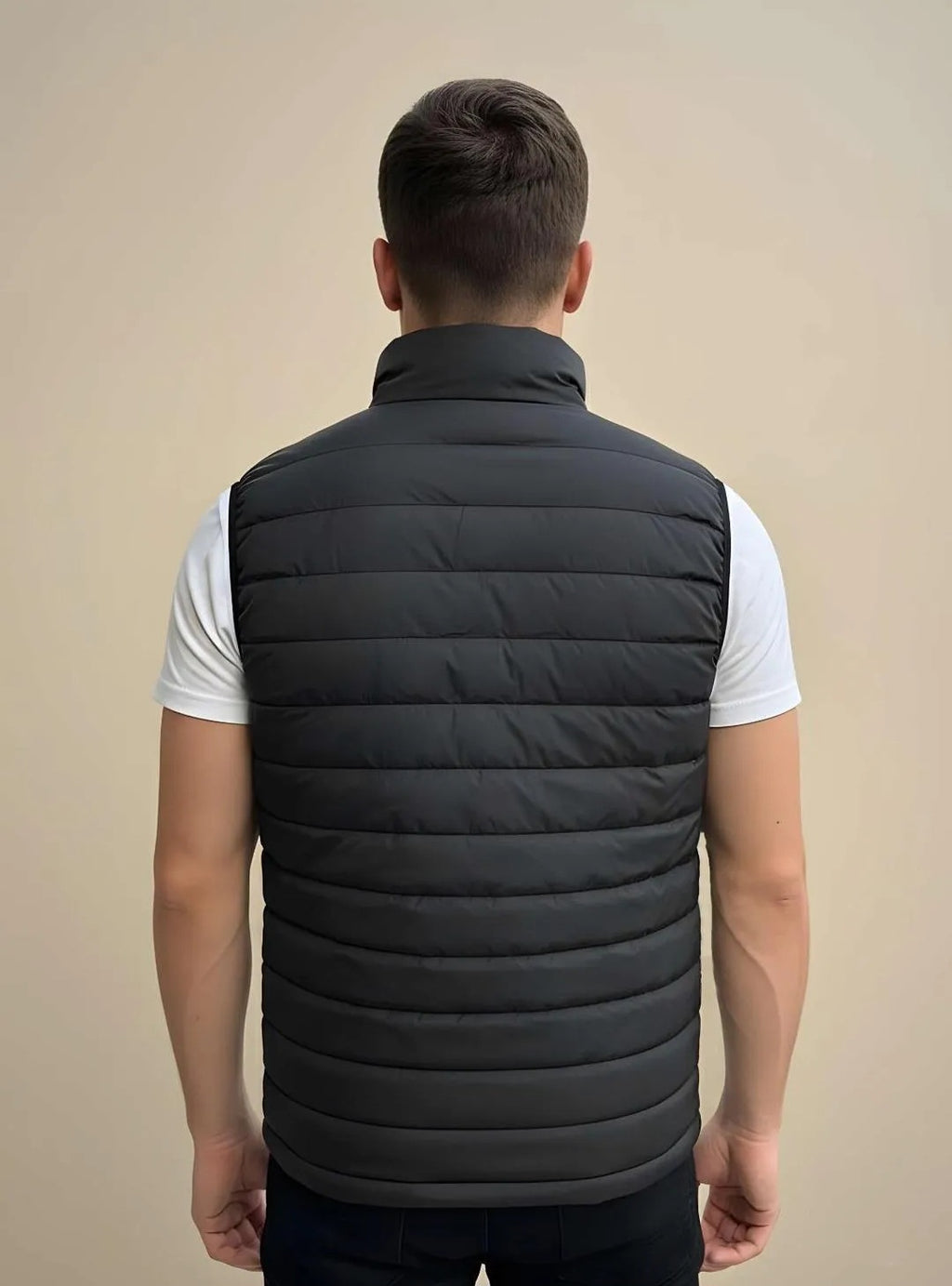 Men’s Black Sleeveless Puffer Jacket