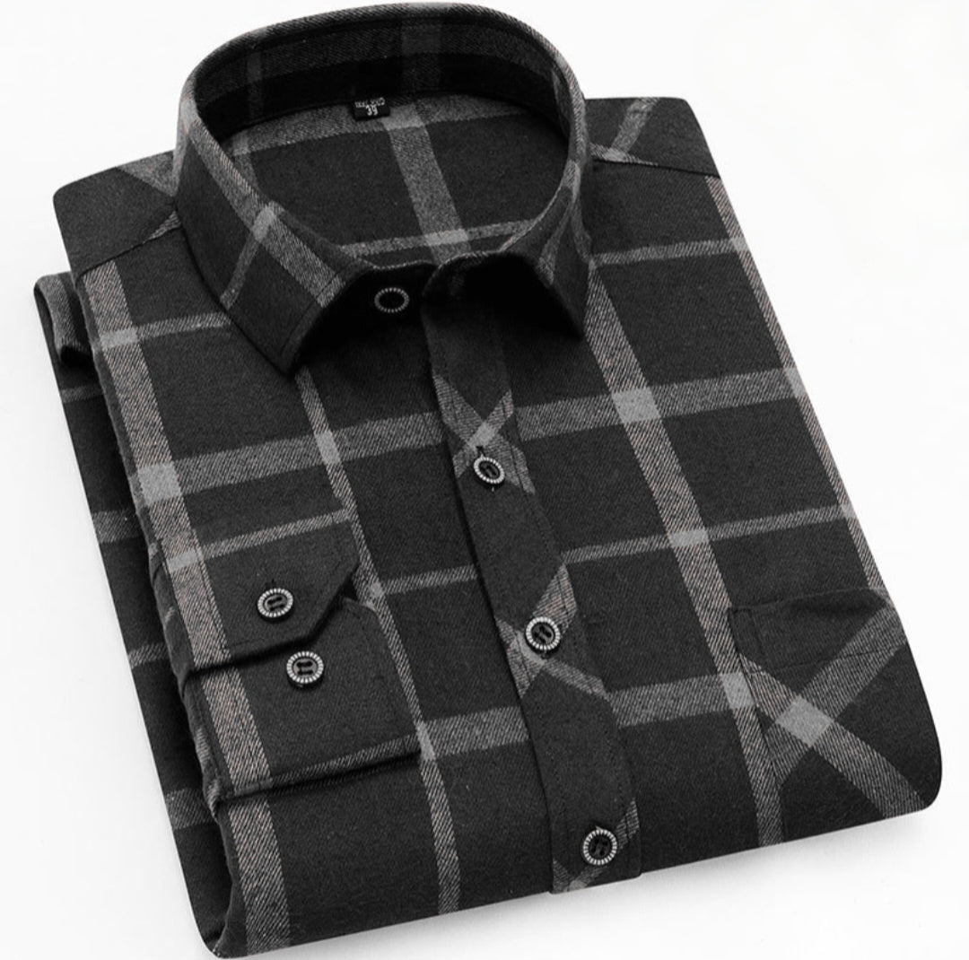 Men’s Checkered Button-Down Shirt