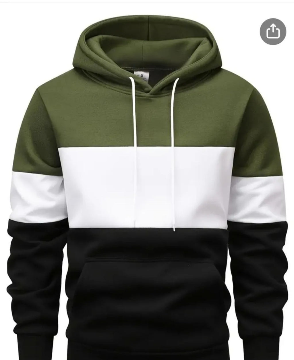 Green and black Hoodie-Classic Fleece-Lined Hoodie – Cozy Everyday Wear