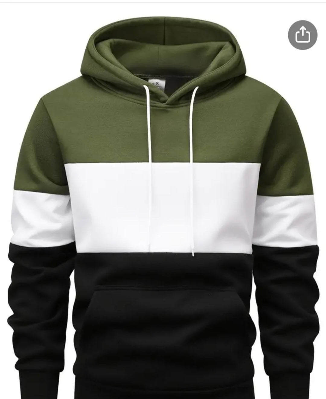 Green and black Hoodie-Classic Fleece-Lined Hoodie – Cozy Everyday Wear