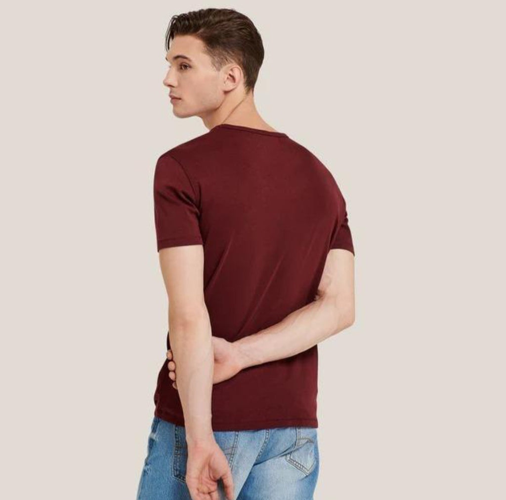 Premium Maroon Cotton T-Shirt for Everyday Comfort