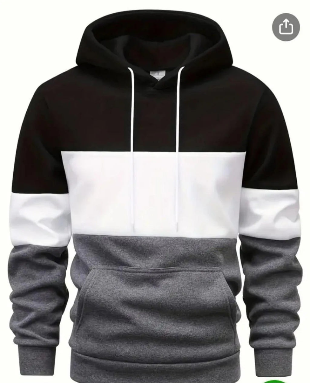 Black and grey Hoodie-Classic Fleece-Lined Hoodie – Cozy Everyday Wear