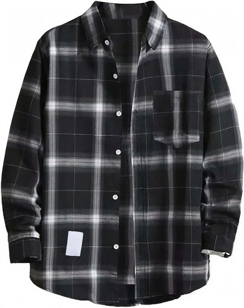 Men’s Checkered Button-Down Shirt