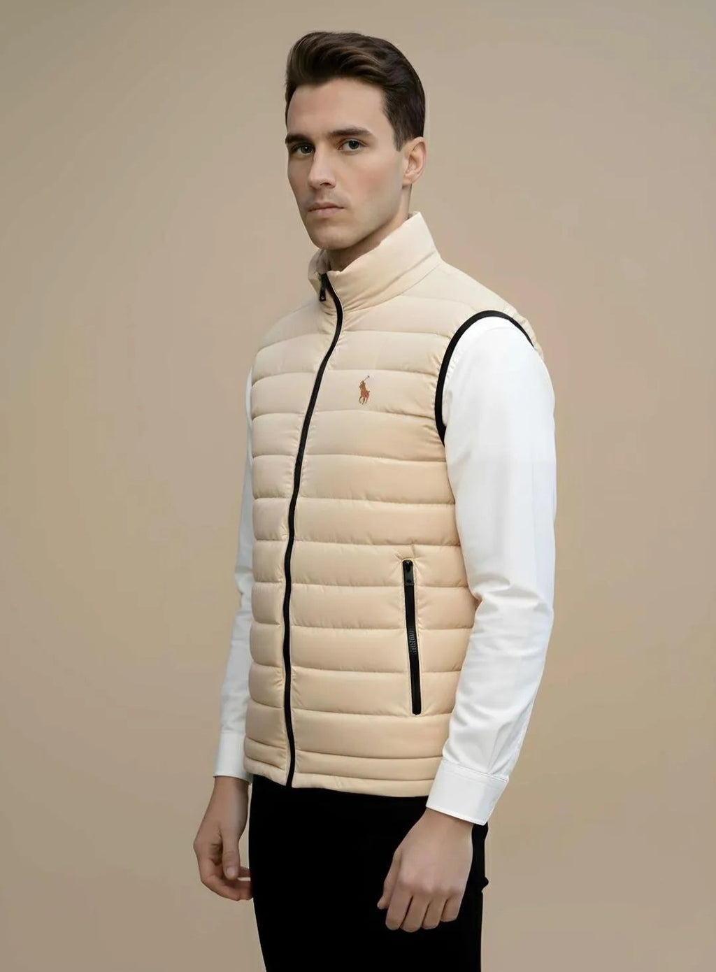 Men’s Off-white Sleeveless Puffer Jacket