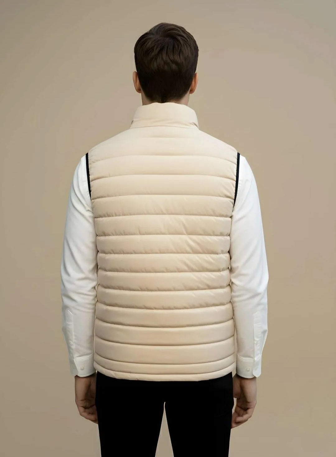 Men’s Off-white Sleeveless Puffer Jacket