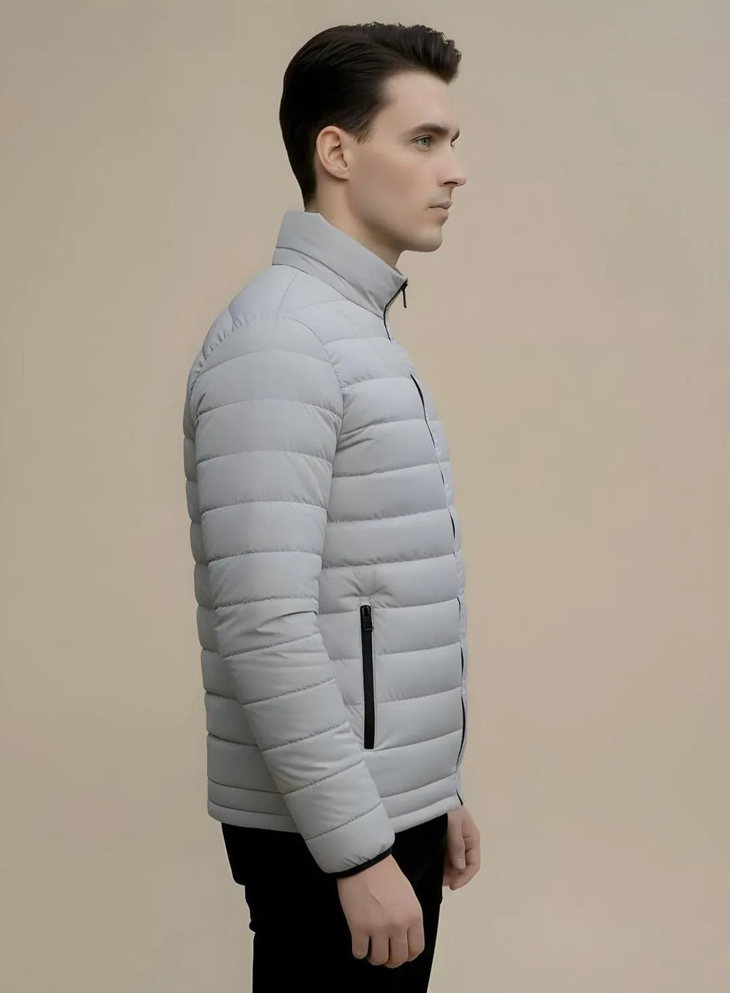Men’s Grey Sleeveless Puffer Jacket