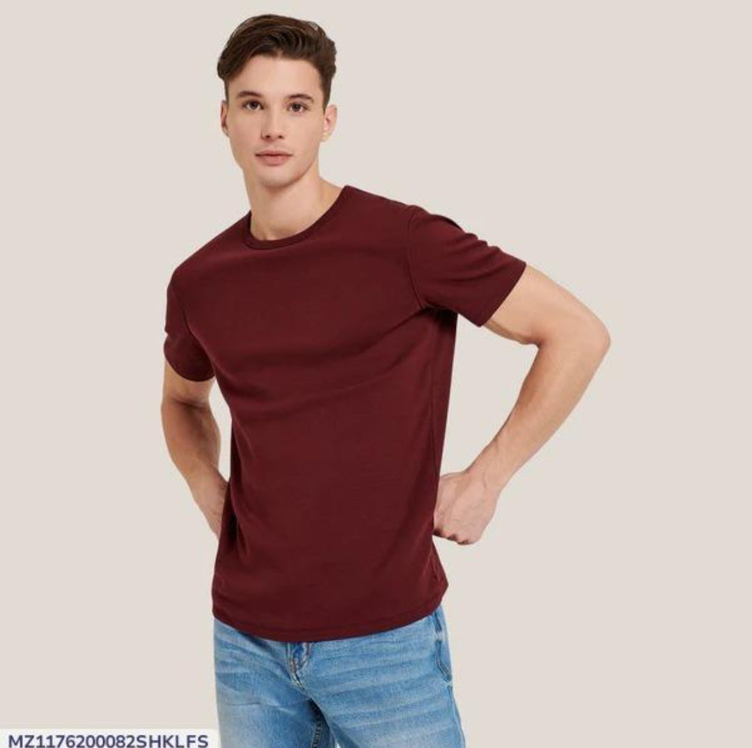 Premium Maroon Cotton T-Shirt for Everyday Comfort