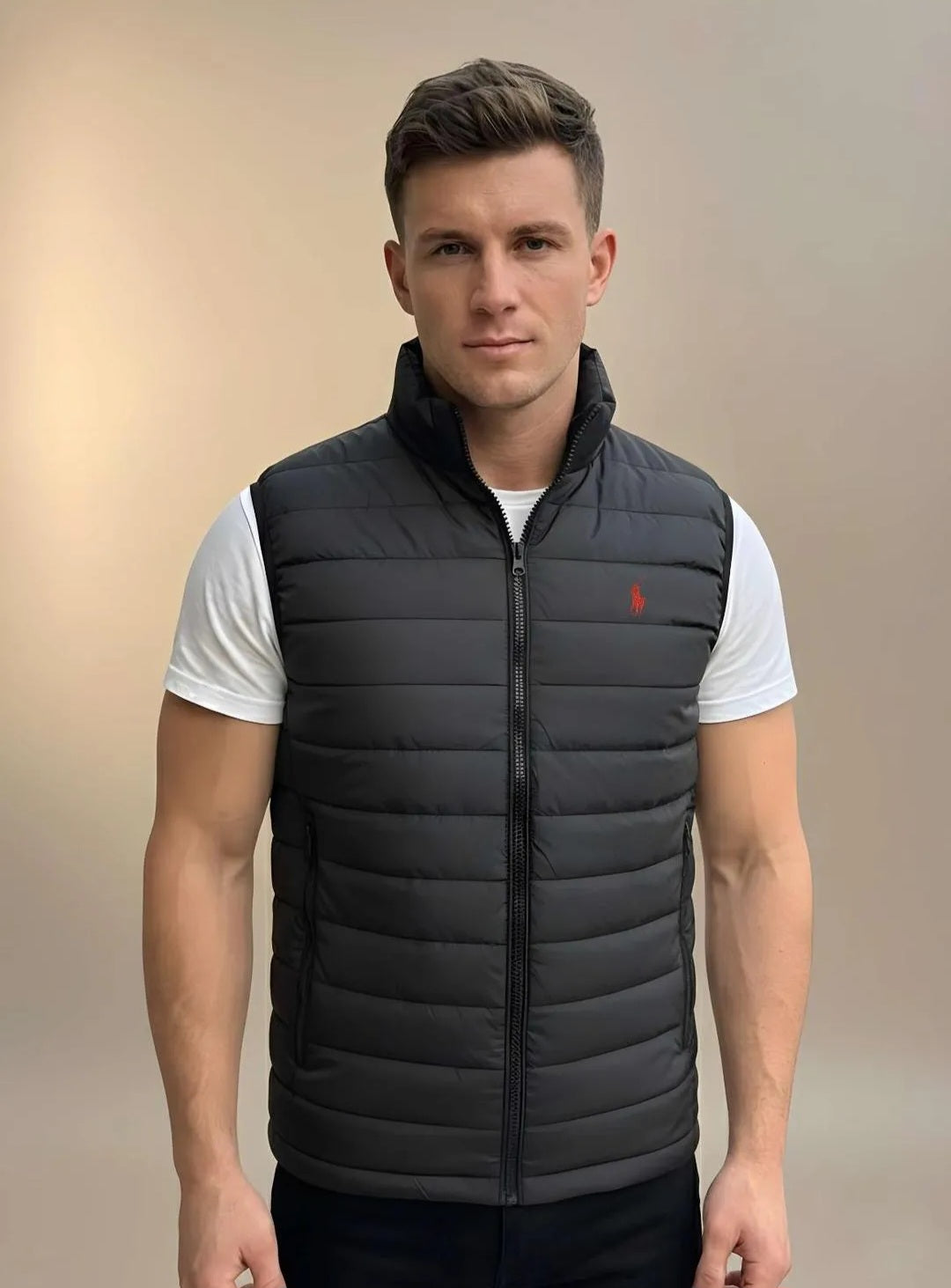 Men’s Black Sleeveless Puffer Jacket